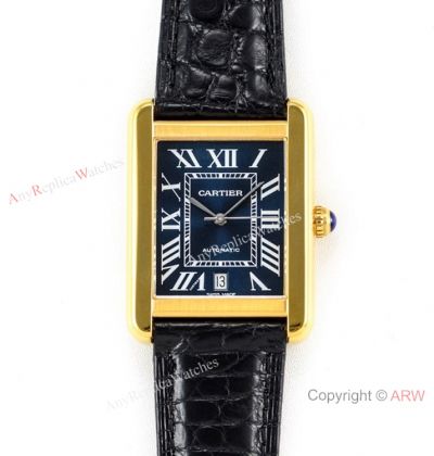 (ER) Cartier Tank Solo W5200027 Automatic Black Roman Dial Watches Super Clone